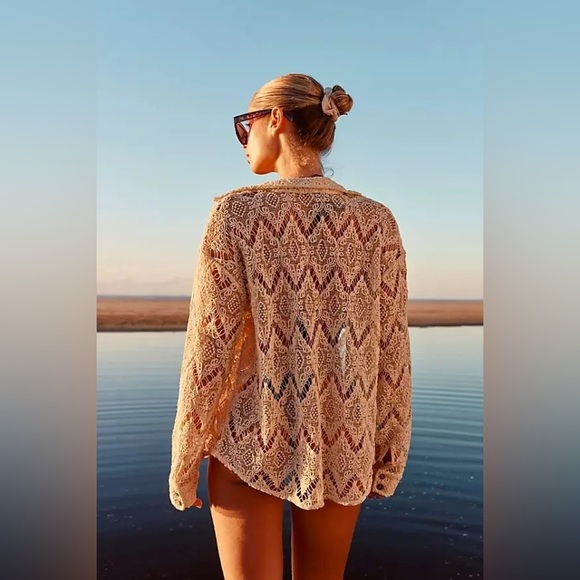 Free People Lace Button Up - Picture 3 of 5